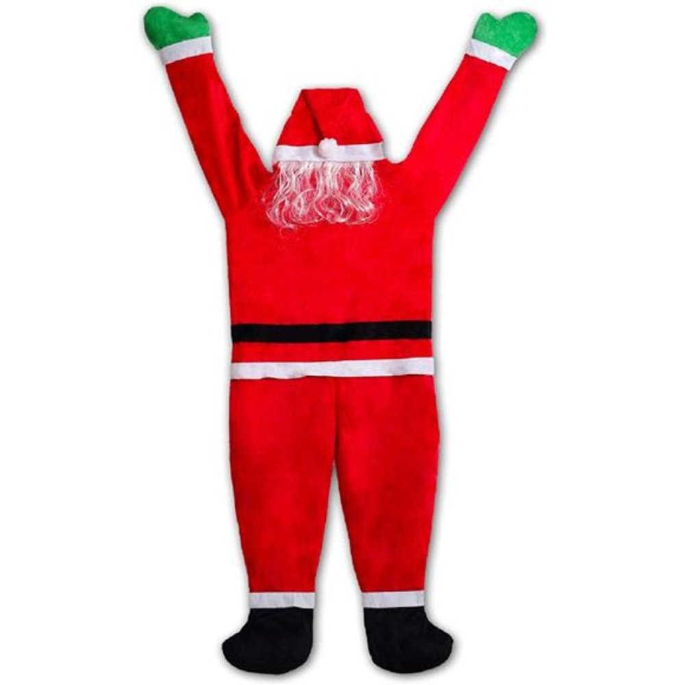 5.5Ft Hanging Santa Claus Suit from on The Gutter Roof, Large